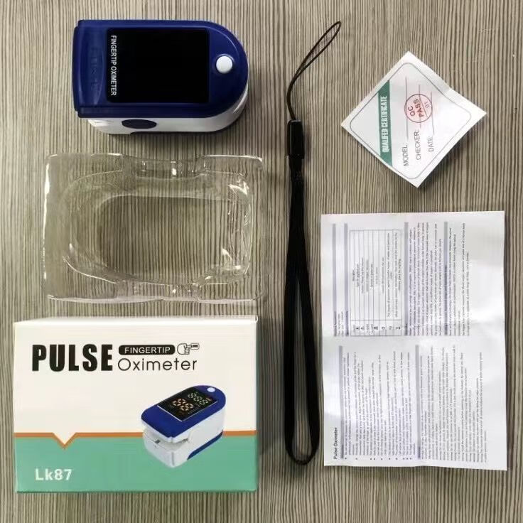 血氧仪指夹式手指指压式指脉氧夹医用心电监护仪家用配件 蓝色[热销款