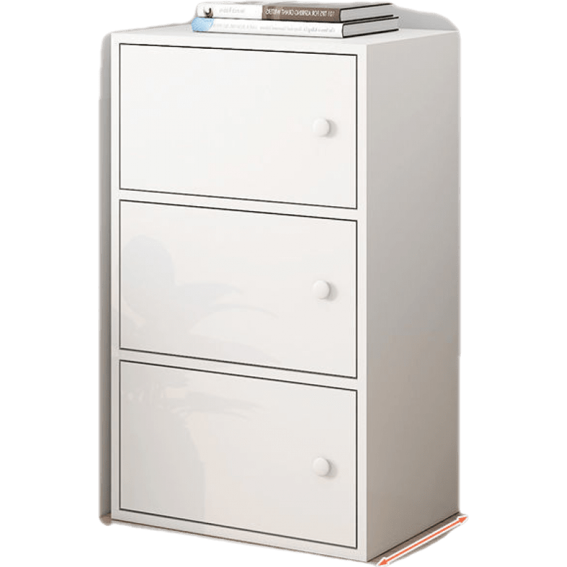 斯驼尔 五斗柜收纳柜特价卧室立柜家用五斗橱客厅靠墙置物小柜子储物柜 (置地加宽款)3层暖白