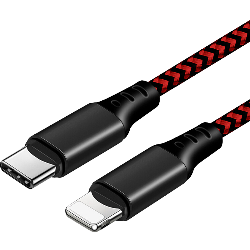 DRACO 适用于lightning延长线iphone11/7/8/X苹果数据充电音频视频转接 金属-黑银【长度0.15米】 其他
