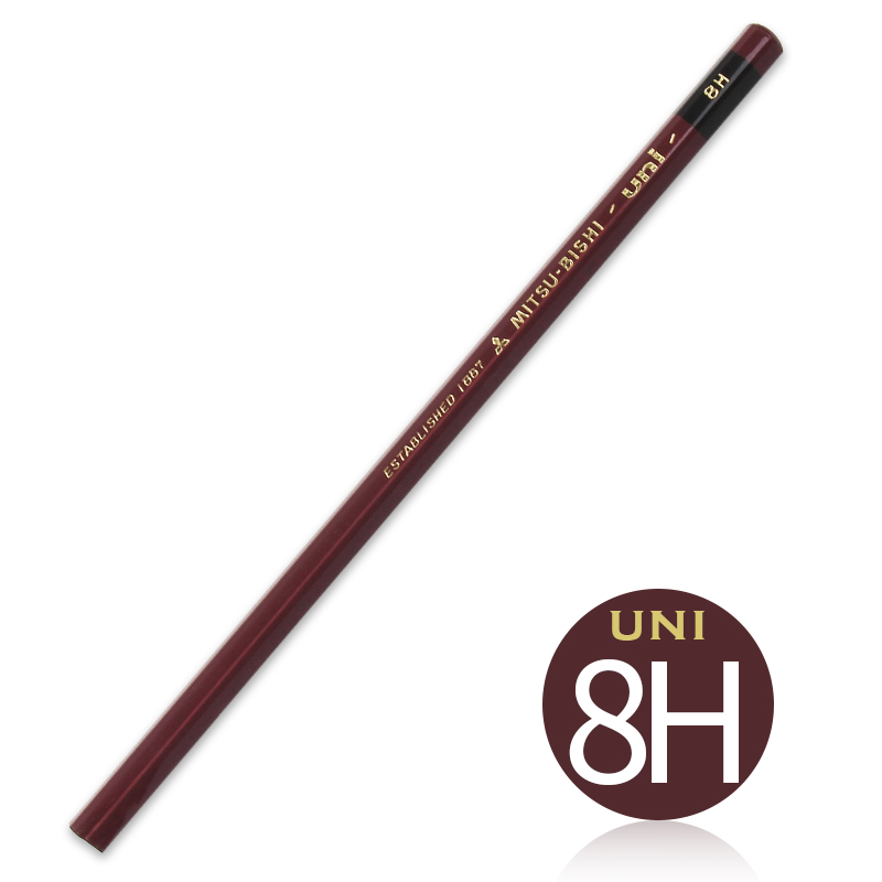 uni三菱日本uni1887原木杆铅笔 书写绘画设计专用 硬度测试铅笔 17种