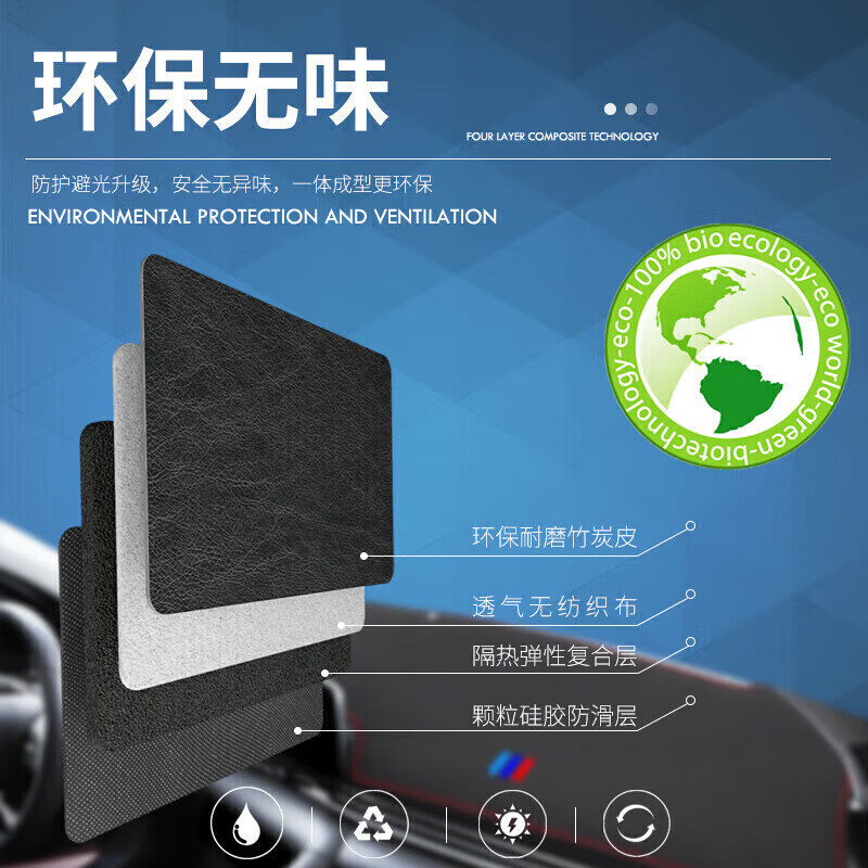 贵翼汽车仪表台避光垫专用于23款埃安昊铂GT中控台防晒垫遮阳遮光垫 23款昊铂GT【红线】 【升级包边】前窗垫