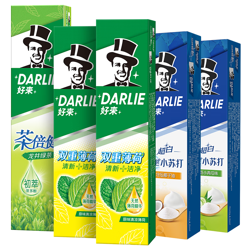 DARLIE好来：防蛀固齿亮白去黄去牙渍大容量家庭装