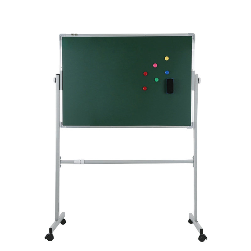 文雏（wenchu）白板 写字板移动办公 黑板会议小白板 大板檫磁石挂式告示板教学培训 60*90cm品质白绿板+优质单杆支架