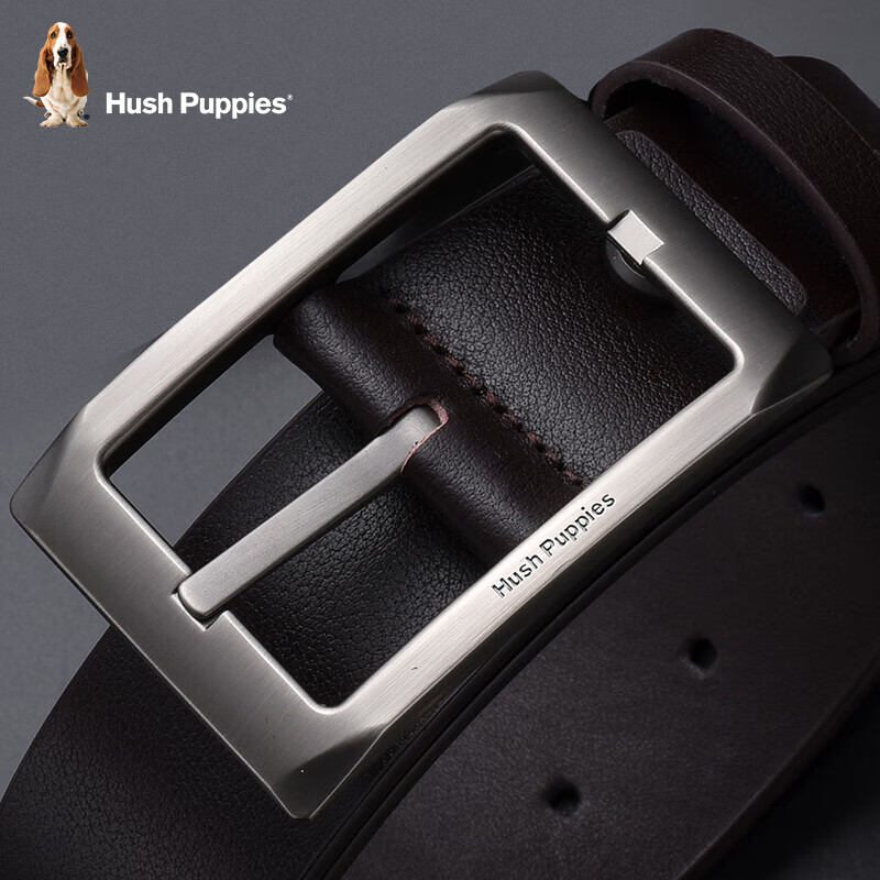 暇步士(hush puppies)皮带男百搭针扣男士皮带简约腰带生日礼物送男友