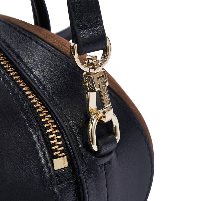 MANU ATELIER MANU ATELIER 马努 奢侈品女包2022秋冬HOURGLASS BOWLING BAG系列单肩包2022430深咖啡色拼黑色