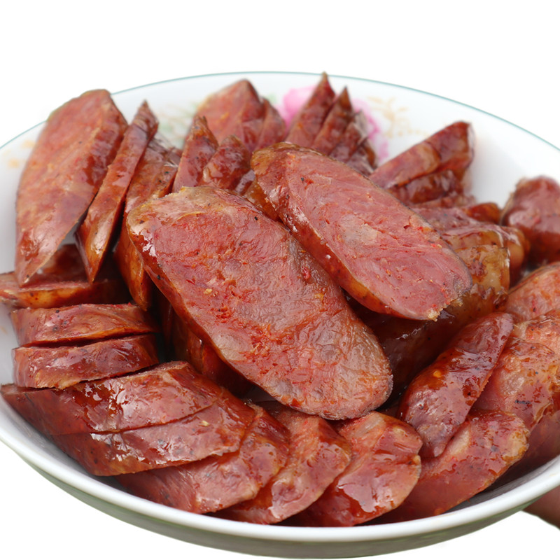 虎钢馋农家自制正宗四川麻辣香肠腊肠麻辣肠烟熏腊香肠袋特产 微辣