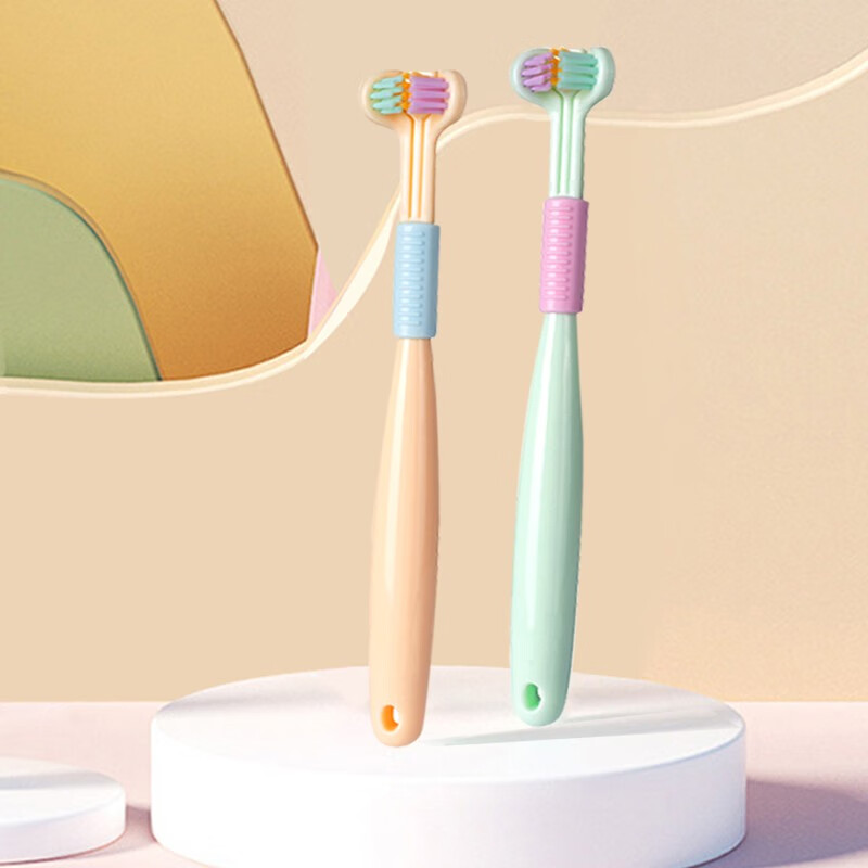 素北 三面儿童牙刷软毛3头u型全面清洁护齿宝宝4-6-12岁 【4-12岁】