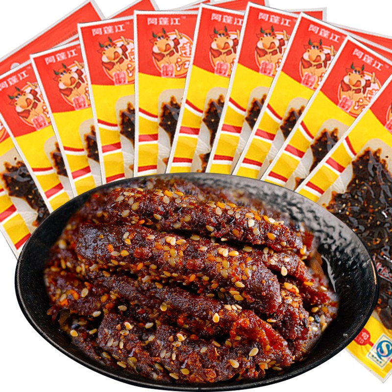 阿蓬江40g袋装麻辣牛肉干休闲零食小吃重庆特产牛肉条即食熟食