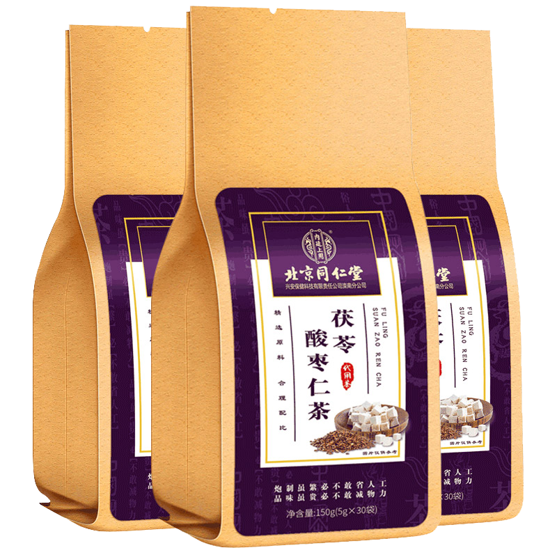 同仁堂酸枣仁百合茯苓茶:滋阴润燥,提升睡眠品质