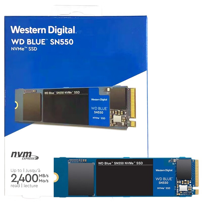 西部数据（WD） SN550蓝盘 SSD固态硬盘M.2接口（NVMe协议）2400MB/s 250GB (WDS250G2B0C)