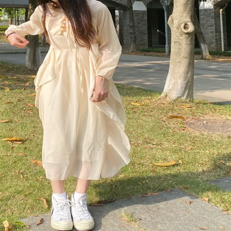 胖妹妹春夏季吊带外搭显瘦连衣裙性感小个子 香槟金色身高建议160-175
