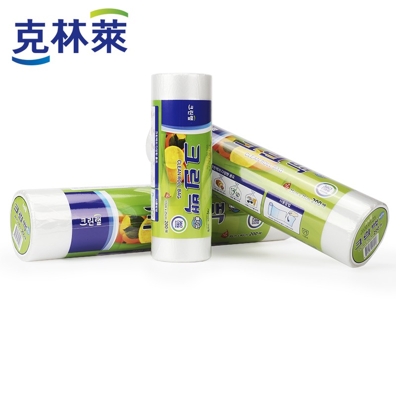 克林莱1韩国进口塑料袋保鲜袋加厚食品密封冷冻食物蔬菜水果冰箱存储 【进口保鲜袋】大号 共600个