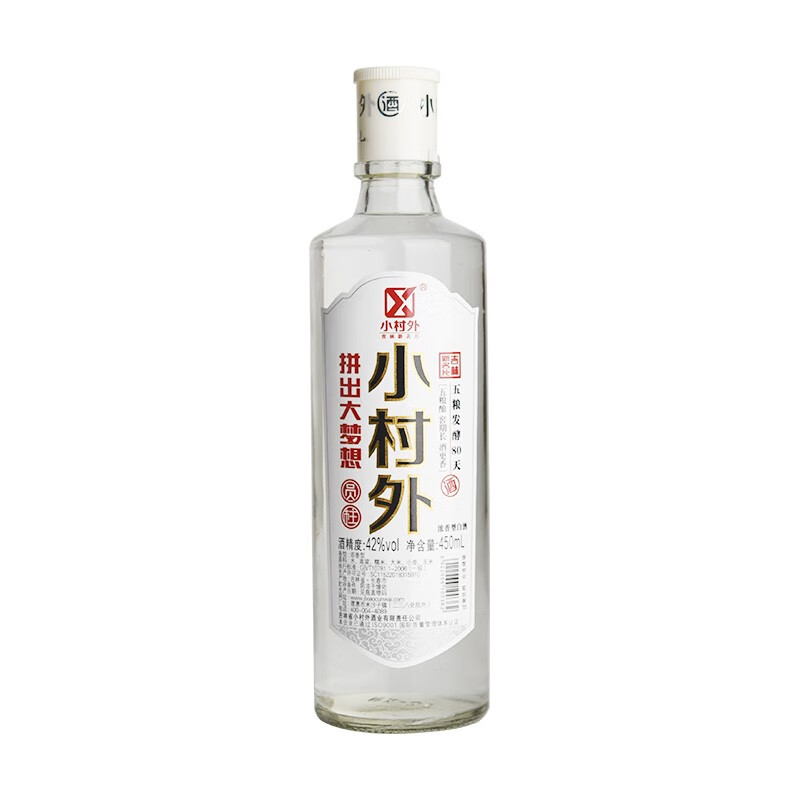 小村外员柱 白标42度浓香型白酒 纯粮酒 吉林老字号 【450ml*1瓶】