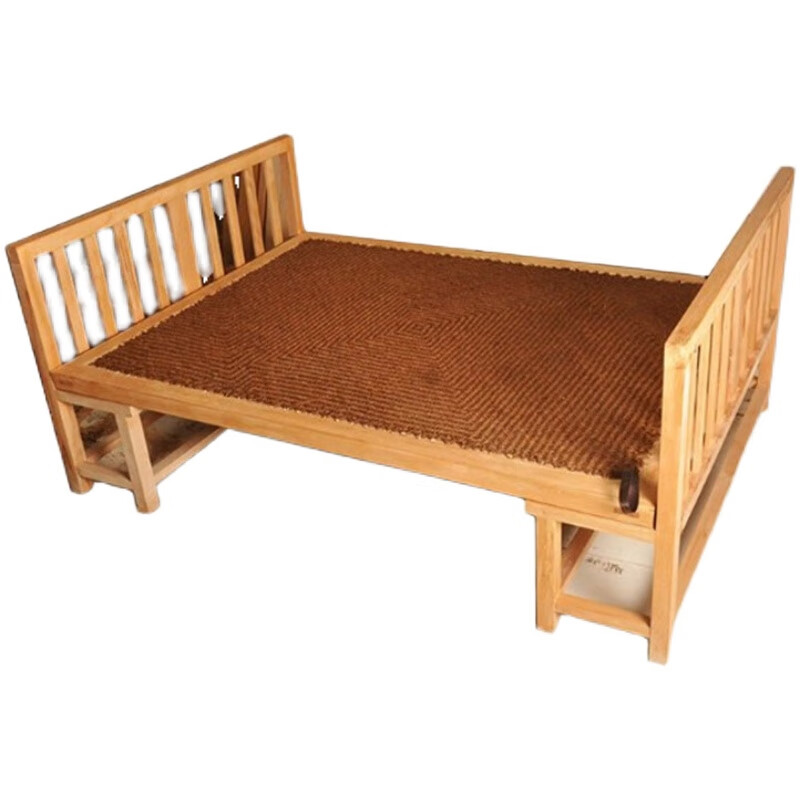宛木老式架子床棕绷床架老式实木简约现代农村简单农舍棕棚架子矮床架