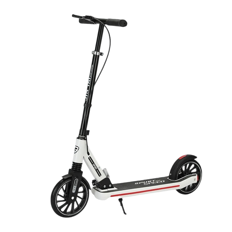永久（FOREVER）代步滑板車兩輪青少年學(xué)校園折疊車城市上下班二輪單腳兒童節(jié)禮物 簡約白【手腳雙剎+輕便折疊】
