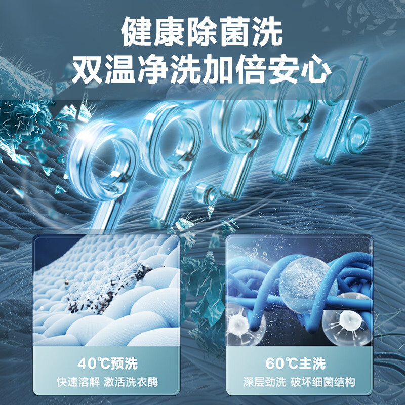 小天鹅（LittleSwan）滚筒洗衣机全自动 深层除菌净螨 多彩触控 BLDC变频 10公斤大容量 以旧换新 TG100APURE