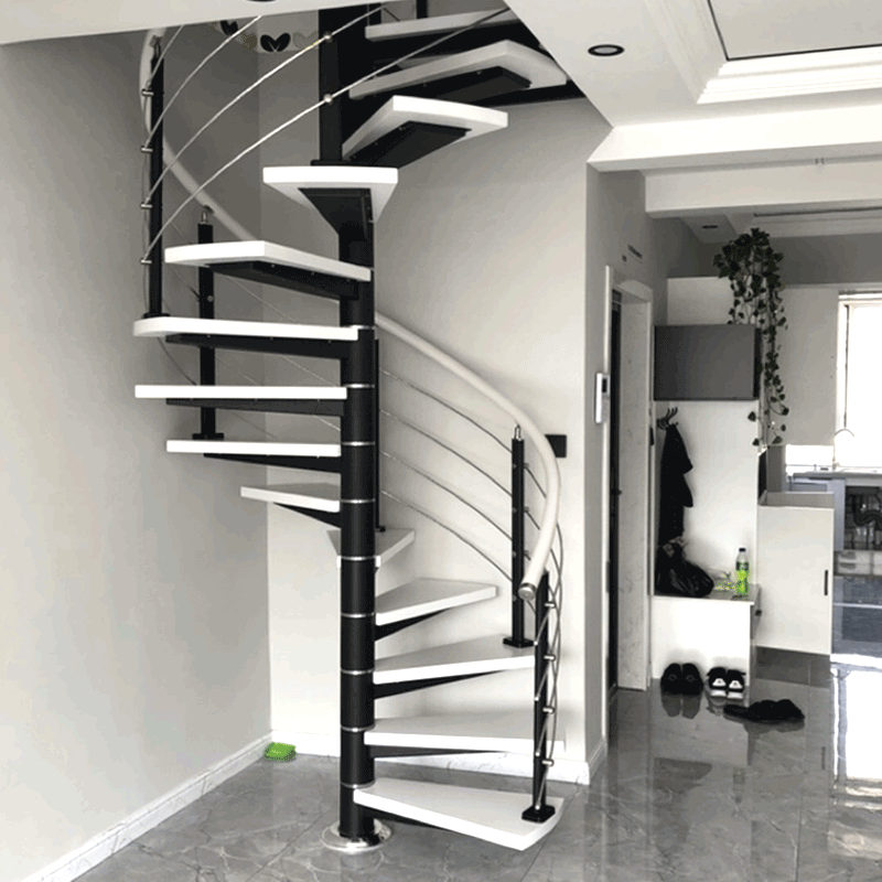 山头林村旋转楼梯上阁楼用复式室内家中柱旋梯小户型复式楼跃层成品