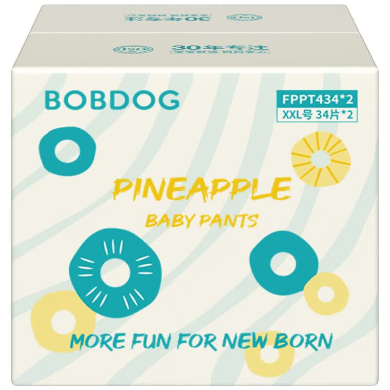 巴布豆（BOBDOG）新菠萝量贩装拉拉裤XXL码68片(15kg以上)大码婴儿尿不湿 怎么看?