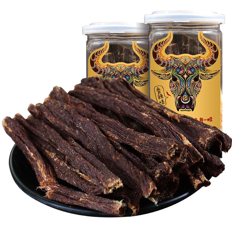 驕子牧場內蒙古超風干手撕風干牛肉干香辣味散裝零食小吃熟食500g 【原味 500g 】