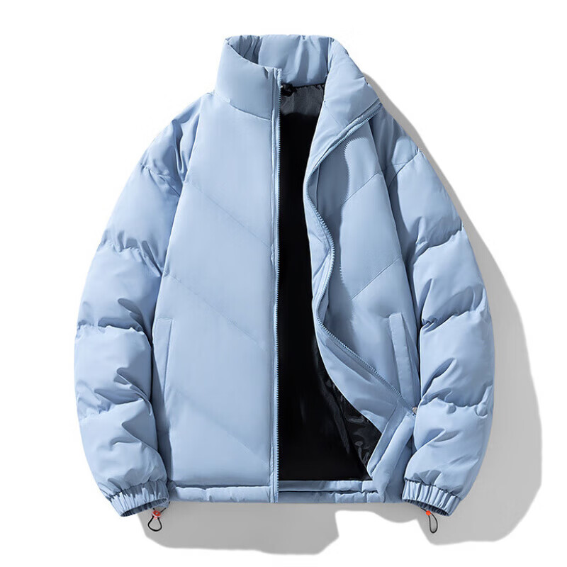 卡柏奇冬季新款立领棉服加厚男士冬装青年外套男 蓝色 4XL