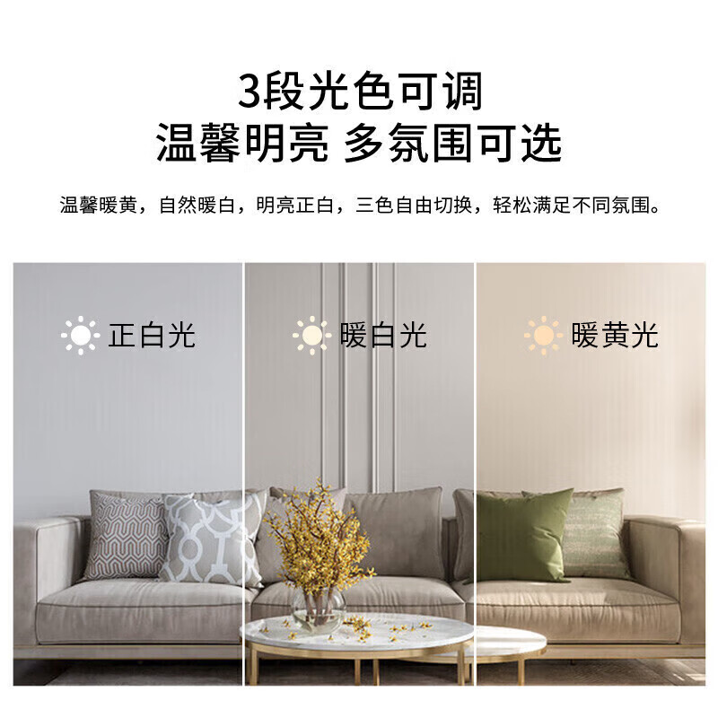 雷士(NVC)风扇灯黑色餐厅吊扇灯led卧室北欧客厅灯三色42寸带遥控-国民家居主图6