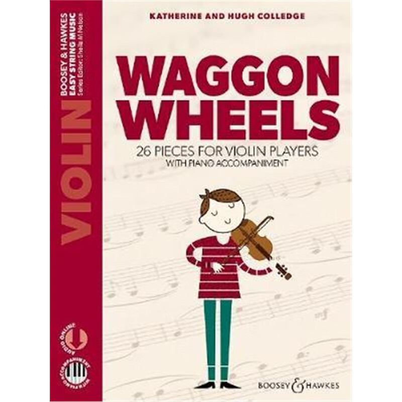 【预订3周达】waggon wheels:26 pieces for violin players