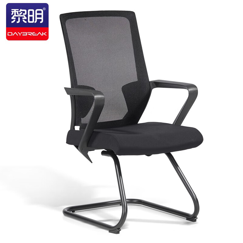 凌霄新款弓形椅会议椅弓架电脑椅固定脚办公椅网布职员洽谈培训椅