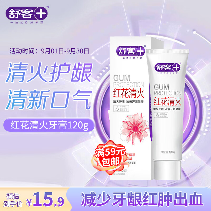 舒客红花清火牙膏(冬青薄荷)120g减轻牙龈红肿出血减轻口臭怎么看?