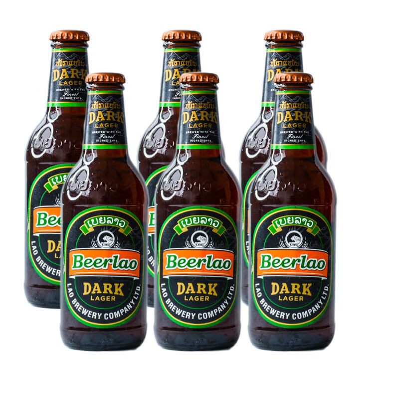 老挝啤酒  330ml*6瓶整箱 瓶装原装进口特酿小麦淡爽黑啤原汁酒 330ml