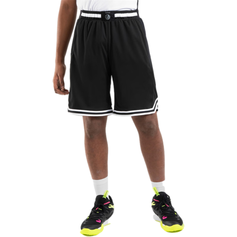 迪卡侬男式/女式无袖篮球服双面穿黑色/白色-裤子XL【23年新】4716026