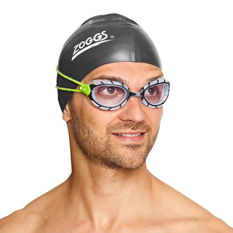 ZOGGS英国 成人泳镜 游泳泳镜 461037 黑/青柠绿/透明 非镀膜 小镜片