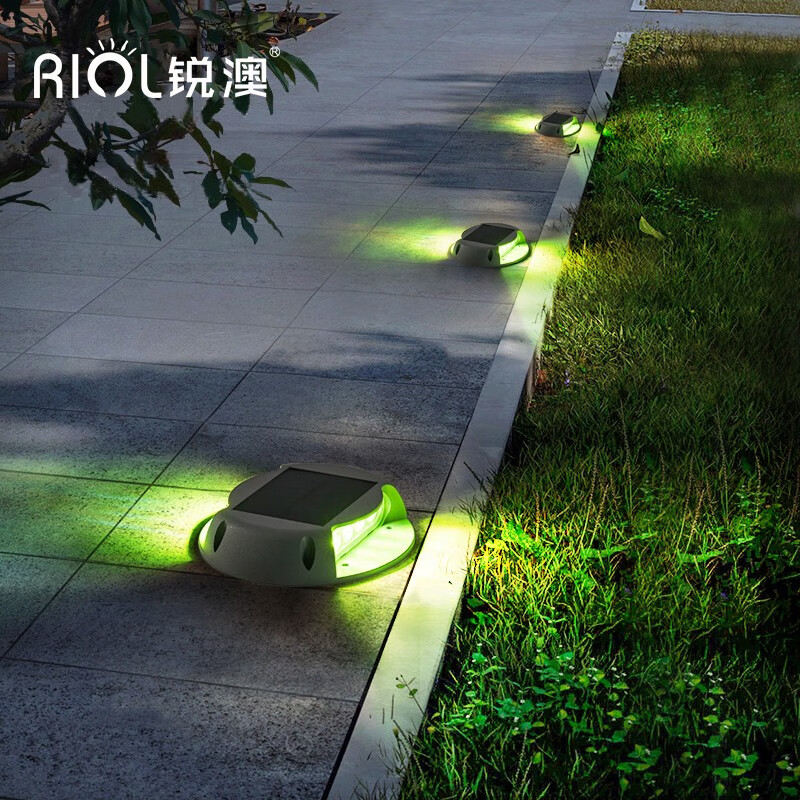 锐澳太阳能栈道灯户外庭院防水免开孔自动感应公园楼梯台阶广场步道灯