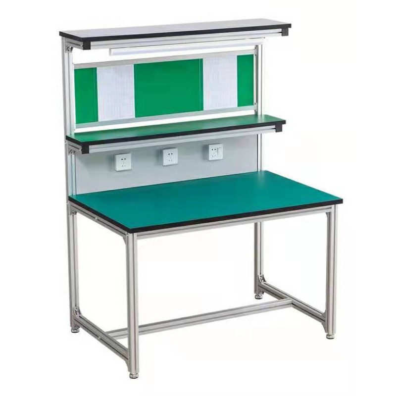 工作台带灯流水线检验桌操作台车间铝合金铝型材维修桌子 180*60*75*