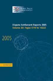 预订 Dispute Settlement Reports 2005