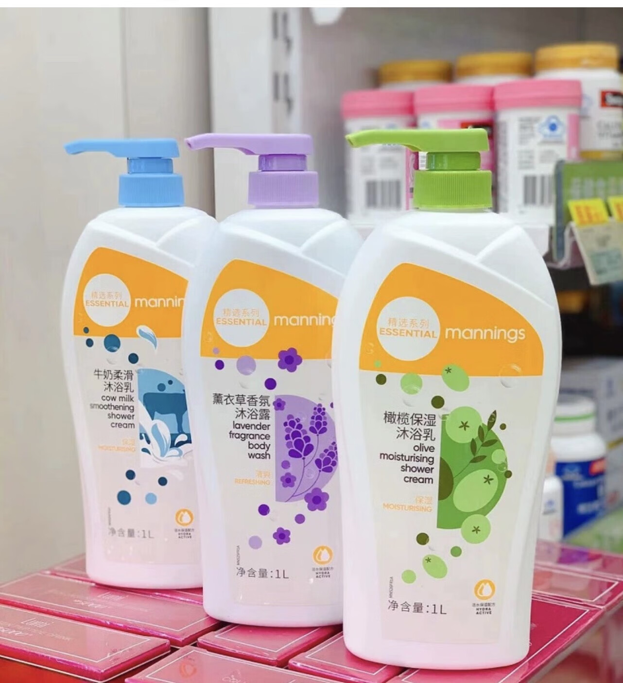 万宁（mannings）万宁沐浴乳1L薰衣草香薰沐浴橄榄保湿1柚叶清新沐浴乳 薰衣草
