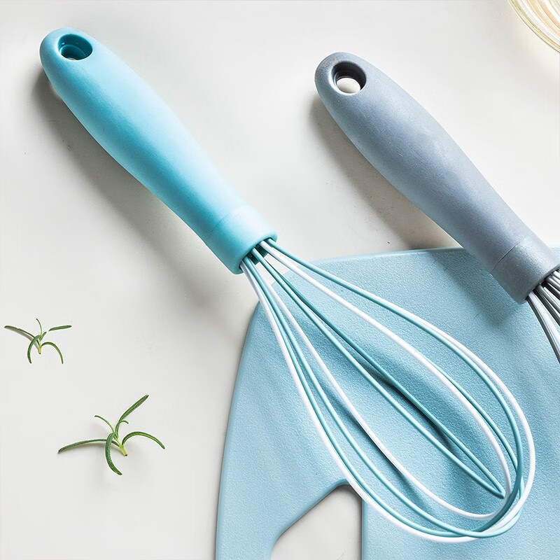 摩登主妇打蛋器手动家用厨房烘焙工具硅胶奶油蛋清面糊大号搅拌器 蓝色