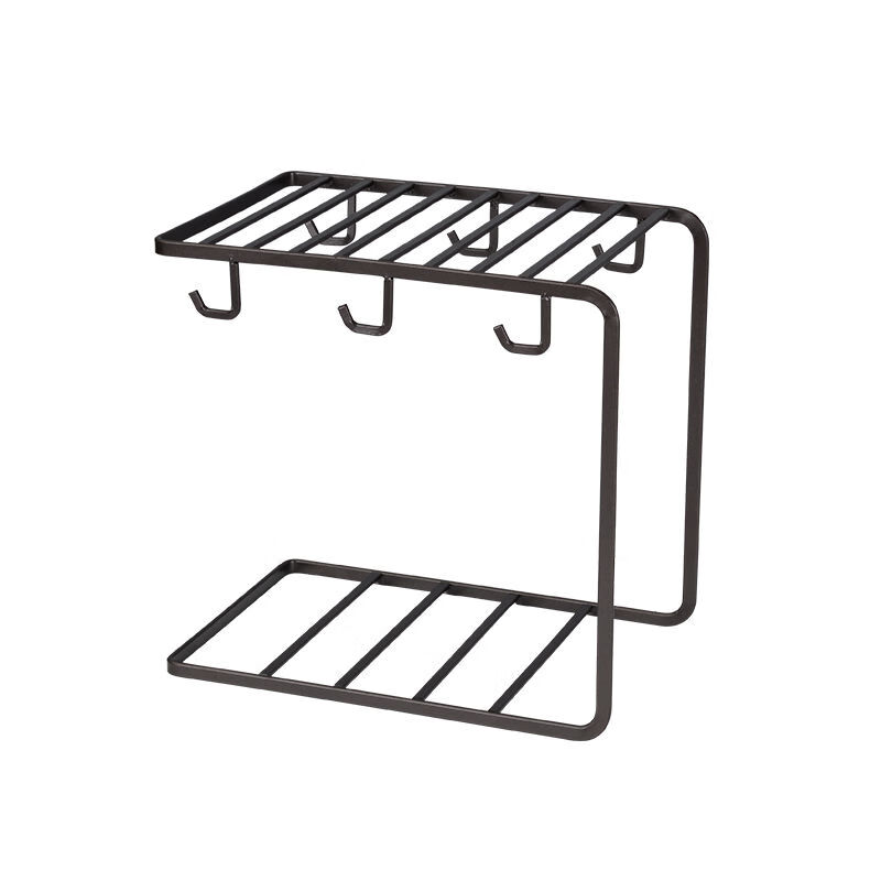 郦狼倒放式杯架托盘创意杯架家用沥水托盘置物架玻璃水杯倒挂架咖啡杯