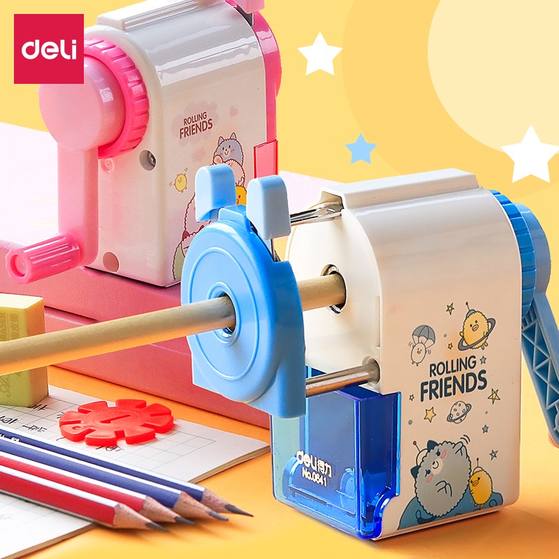 得力(deli) 铅笔刀削笔器卡通转笔刀小学生手摇卷笔刀经典便携式削笔