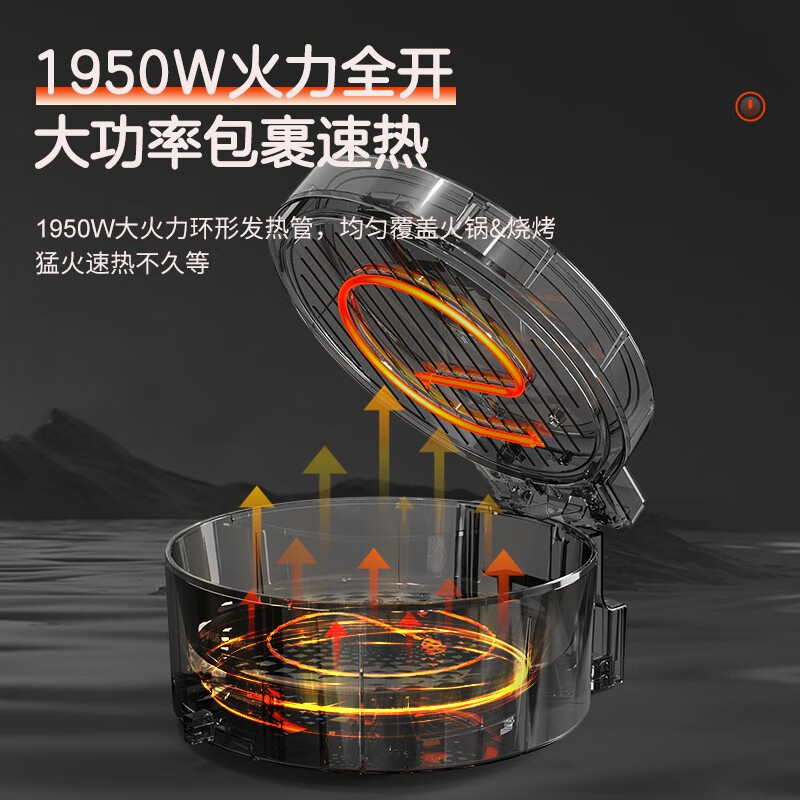 荣事达(Royalstar)电饼铛涮烤火锅一体机家用多功能大尺寸煎饼烙饼锅双面加热加深7cm加大 【加深7CM 直径30CM】黑色拨档调温款