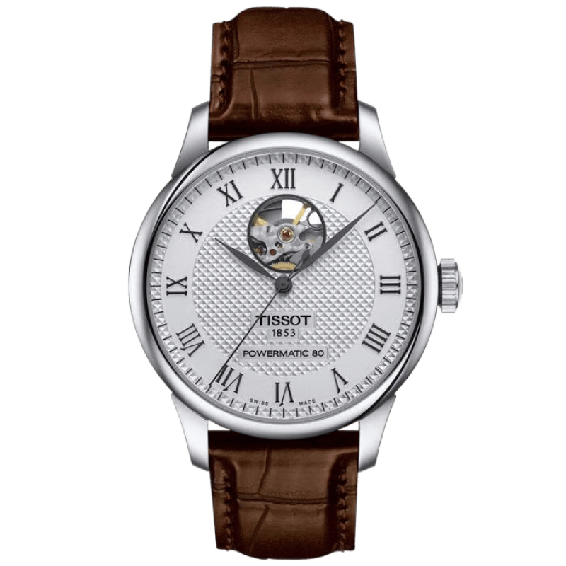 天梭（TISSOT）力洛克手表39mmLe Locle瑞士自动机芯皮革表带30米防水14832314 Brown os