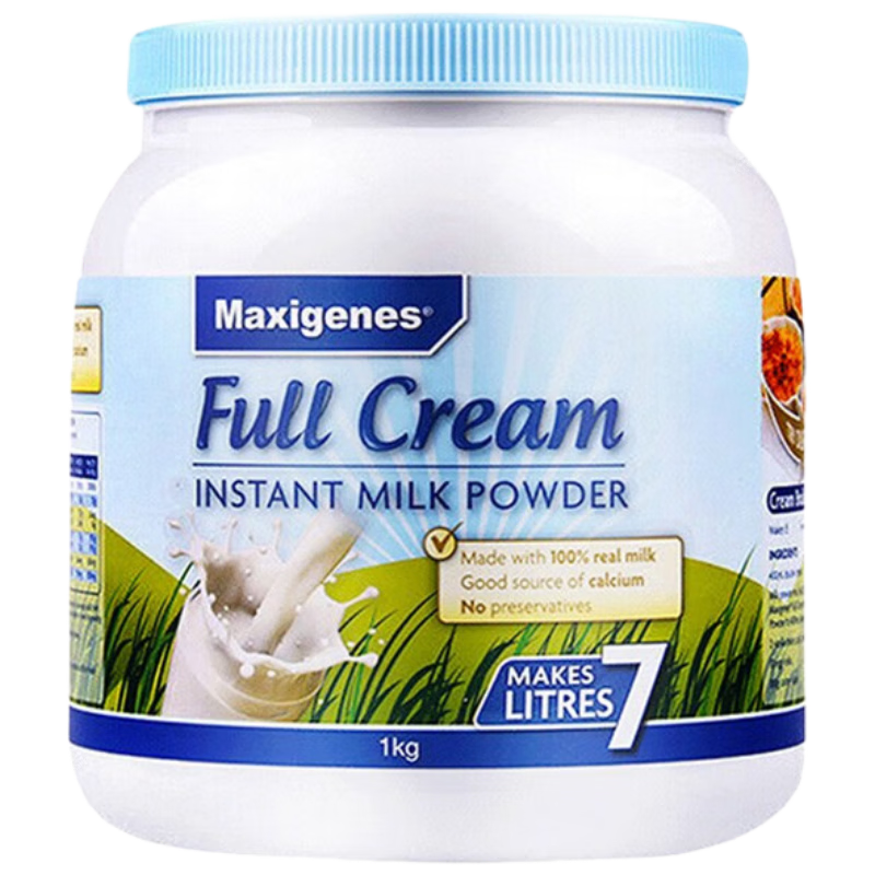 PLUS会员、再降价：美可卓（Maxigenes）澳洲蓝胖子全脂成人奶粉1kg/罐*3件