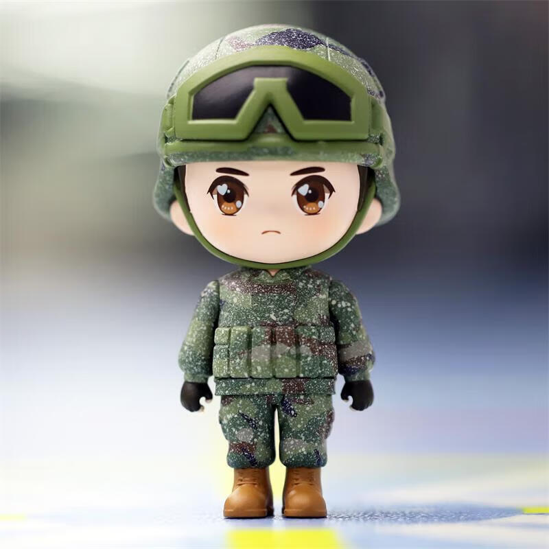 云漫卿兵小萌漫画兵哥哥公仔卡通玩偶车摆件小卤蛋军人娃娃潮玩 丛林