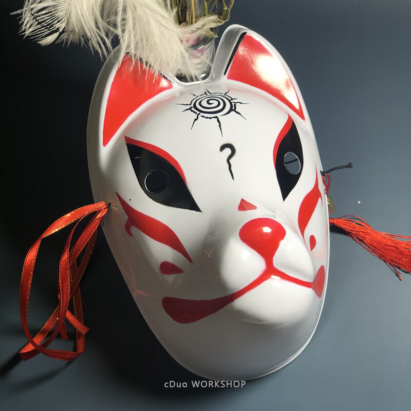 沐鑫泰狐狸面具全脸抖音暗部和风萤火狐狸面具全脸cos中国风古 a款