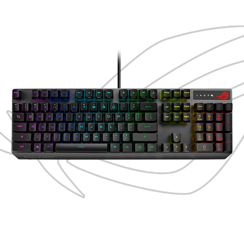 ROG 玩家国度 游侠 RX 有线机械键盘 104键 ROG光学红轴 RGB