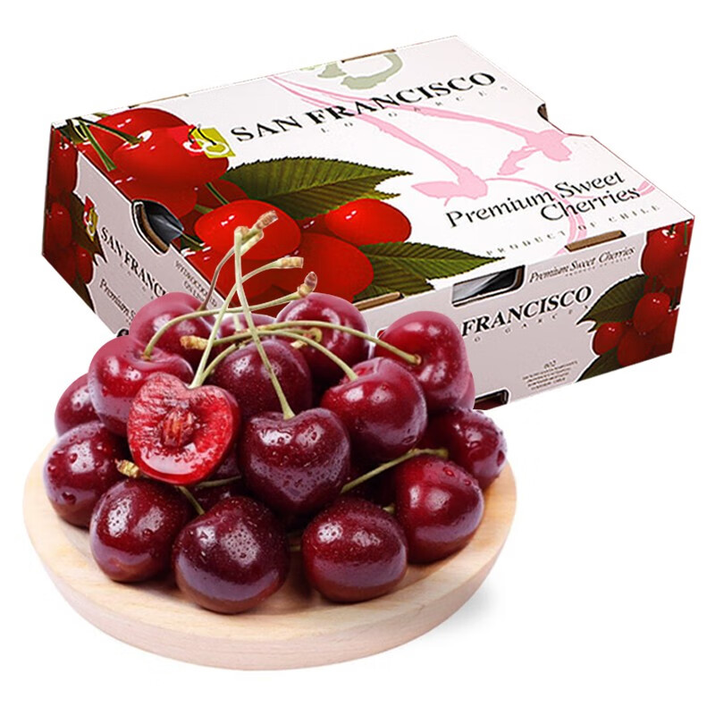 竹域 智利车厘子樱桃新鲜生鲜水果精选水果整箱礼盒年货送礼 j级精品
