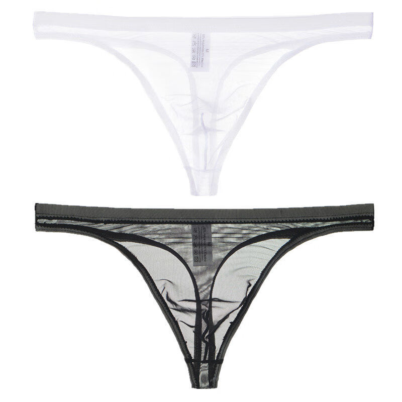 一根线全透明1/2条君也男士裸感透明丁字裤网纱超薄性感内裤透气u凸