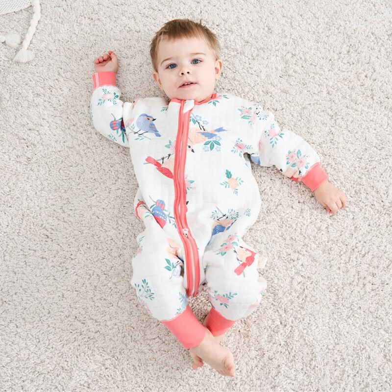 甜蜜礼物分腿睡袋单层新款春夏秋冬季四季款防踢被幼儿童男女宝宝睡袋 春秋18-24【空气层三拉头】喜鹊 90码(身高80-95CM)12-24个月