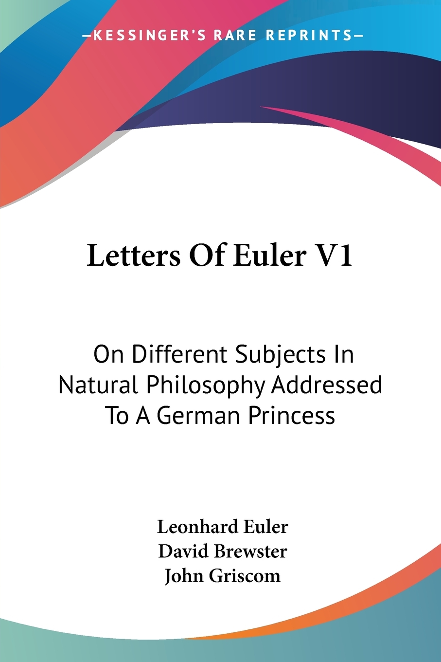 预售 按需印刷letters of euler v1