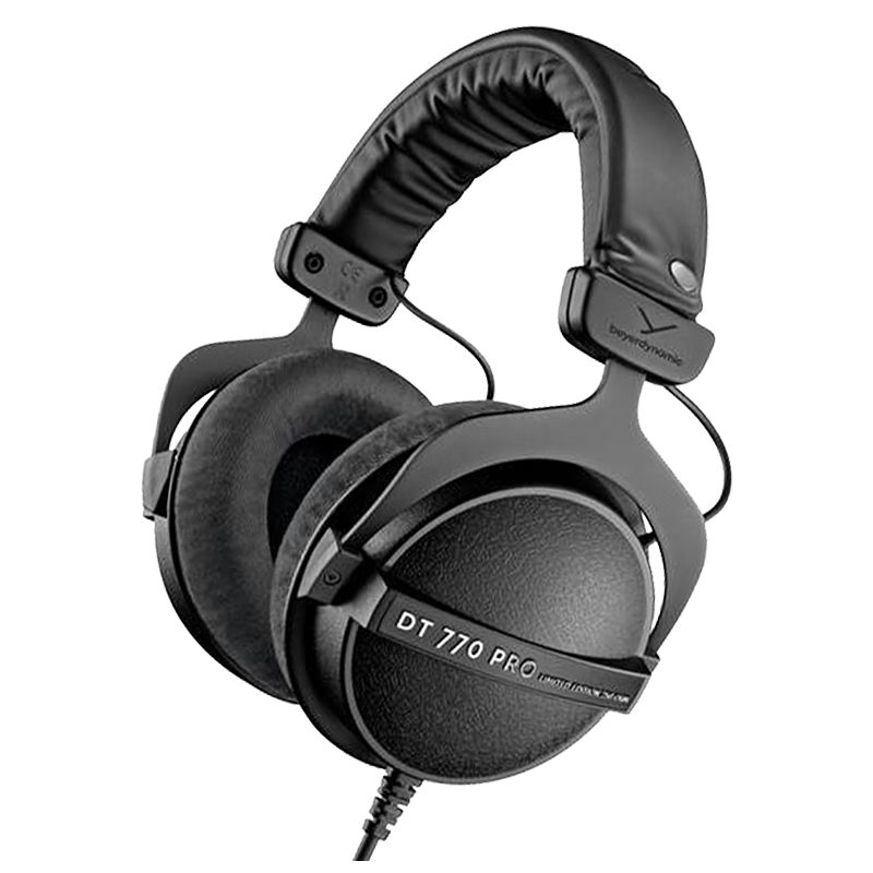 拜雅（beyerdynamic） DT770 PRO 頭戴式 專業(yè)錄音 封閉式監(jiān)聽耳機(jī) 80歐低阻黑色特別版