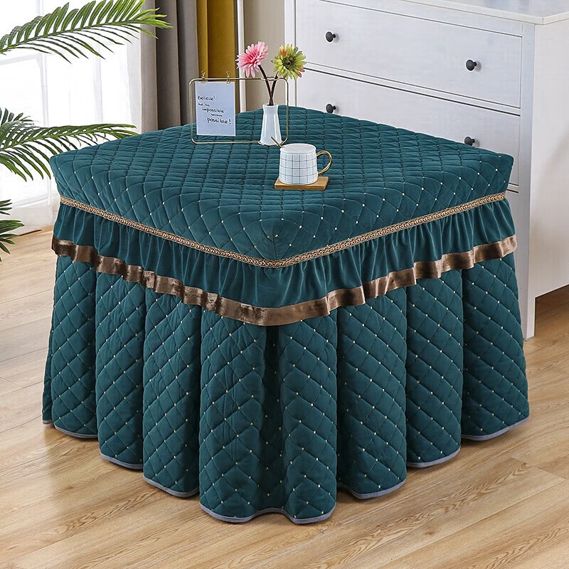 克莱朵烤火桌子罩套长方形冬季加绒加厚茶几桌布火架被定制电 北欧